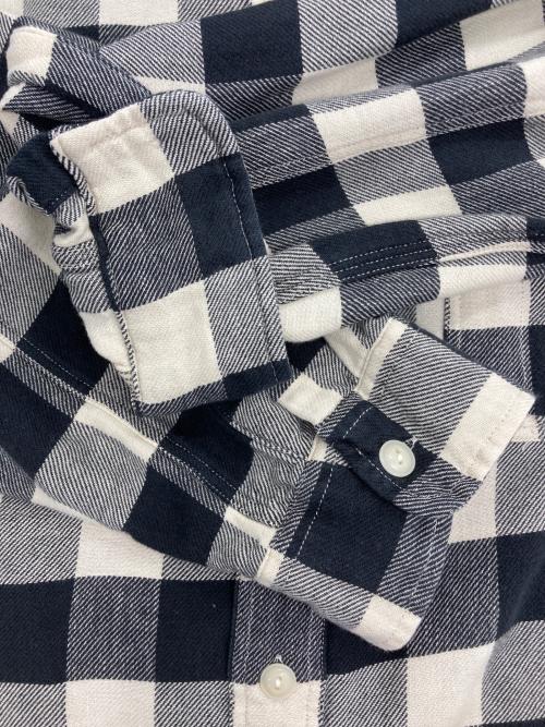 RRL（ダブルアールエル）RRL (ダブルアールエル) Ron Herman (ロンハーマン) リネン混チェックシャツ ブラック×アイボリー サイズ:XXLの古着・服飾アイテム