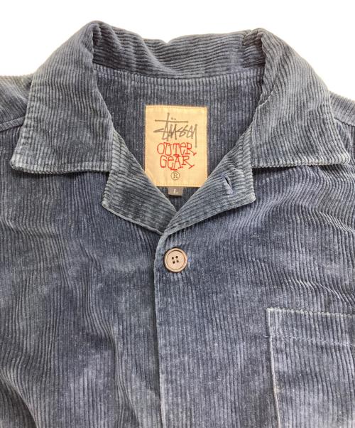 stussy（ステューシー）stussy (ステューシー) コーデュロイカバーオール ネイビー サイズ:Lの古着・服飾アイテム