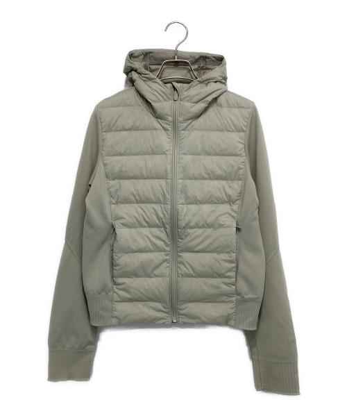 LULULEMON（ルルレモン）LULULEMON (ルルレモン) フーデッド切替ダウンジャケット ベージュ サイズ:4の古着・服飾アイテム