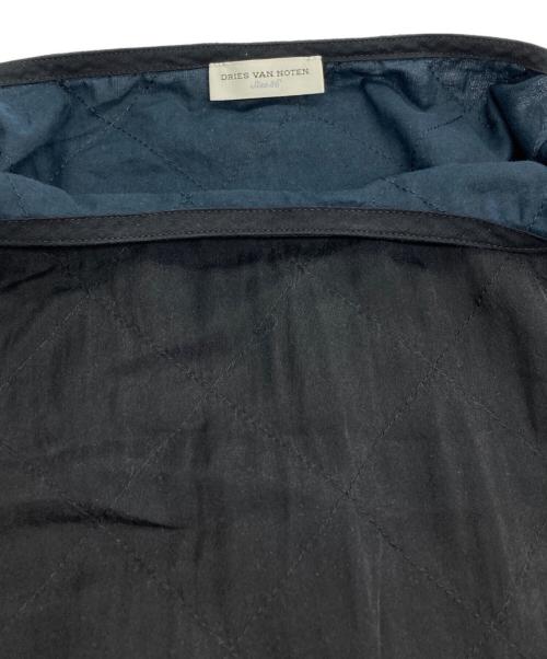DRIES VAN NOTEN（ドリスヴァンノッテン）DRIES VAN NOTEN (ドリスヴァンノッテン) コットンシルクキルティングブラウス ブラック サイズ:36の古着・服飾アイテム