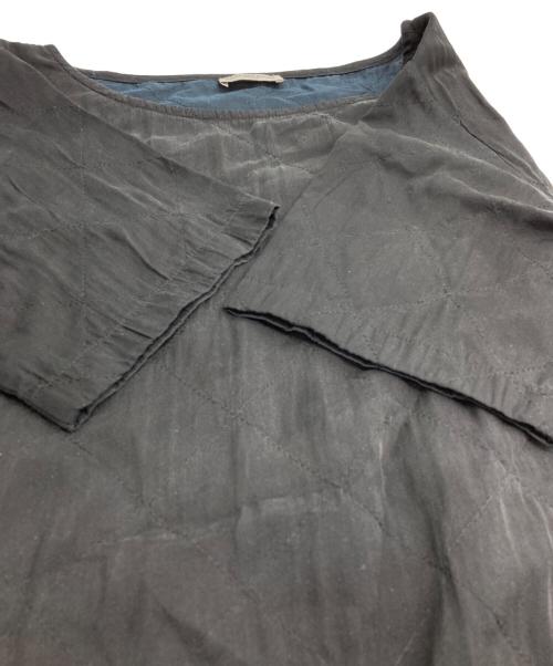 DRIES VAN NOTEN（ドリスヴァンノッテン）DRIES VAN NOTEN (ドリスヴァンノッテン) コットンシルクキルティングブラウス ブラック サイズ:36の古着・服飾アイテム