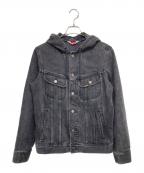 SUPREMEシュプリーム）の古着「Hooded Denim Jacket フーデットデニムジャケット」｜ブラック