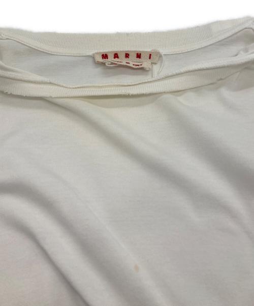 MARNI（マルニ）MARNI (マルニ) アームデザイン ロングスリーブカットソー ホワイト サイズ:SIZE 44の古着・服飾アイテム