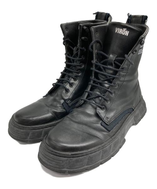 VIRON（ヴィロン）viron (ヴィロン) アップルレザー レースアップブーツ ブラック サイズ:44の古着・服飾アイテム