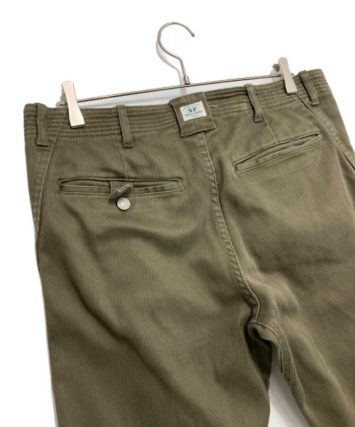 SASSAFRAS（ササフラス）SASSAFRAS (ササフラス) コーデュロイパンツ オリーブ サイズ:XLの古着・服飾アイテム