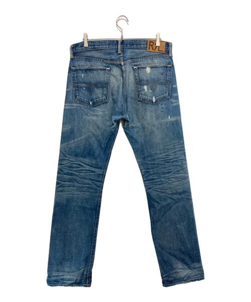 RRL（ダブルアールエル）RRL (ダブルアールエル) ダメージ加工セルビッジデニムパンツ インディゴ サイズ:32の古着・服飾アイテム