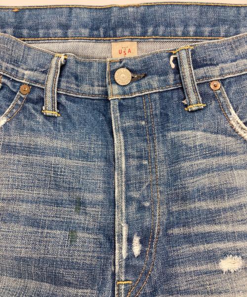 RRL（ダブルアールエル）RRL (ダブルアールエル) ダメージ加工セルビッジデニムパンツ インディゴ サイズ:32の古着・服飾アイテム