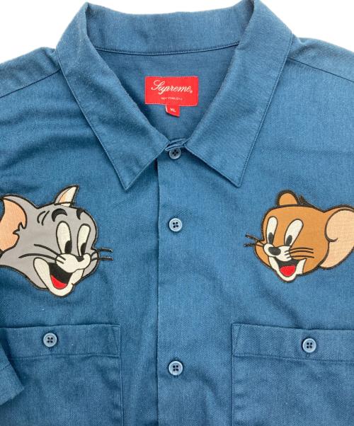 SUPREME（シュプリーム）SUPREME (シュプリーム) Tom＆Jerry S/S Work Shirt ネイビー サイズ:XLの古着・服飾アイテム