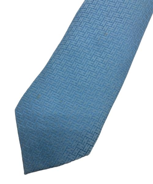 HERMES（エルメス）HERMES (エルメス) H織シルクネクタイ ブルー サイズ:-の古着・服飾アイテム