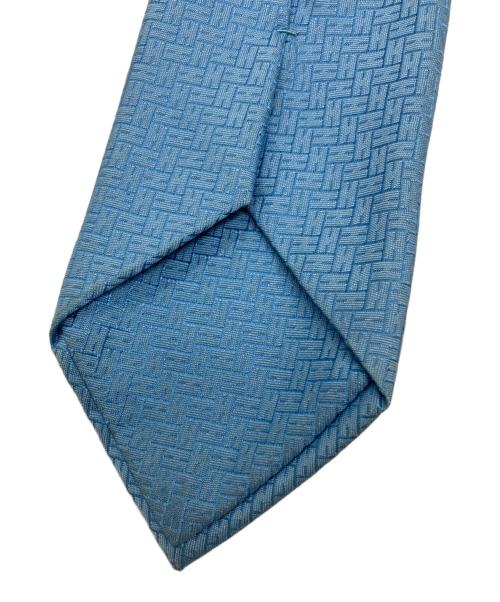 HERMES（エルメス）HERMES (エルメス) H織シルクネクタイ ブルー サイズ:-の古着・服飾アイテム
