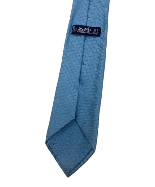 HERMES（エルメス）HERMES (エルメス) H織シルクネクタイ ブルー サイズ:-の古着・服飾アイテム