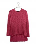 COMME des GARCONS HOMME PLUSコムデギャルソンオムプリュス）の古着「Slub Knit Sweater」｜ピンク