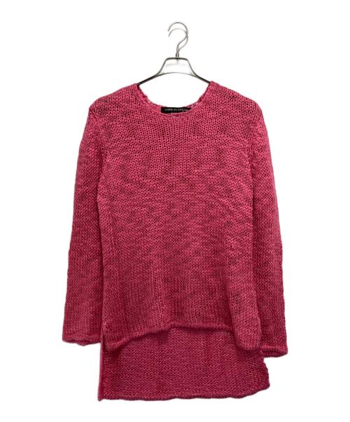 COMME des GARCONS HOMME PLUS（コムデギャルソンオムプリュス）COMME des GARCONS HOMME PLUS (コムデギャルソンオムプリュス) Slub Knit Sweater ピンク サイズ:Mの古着・服飾アイテム