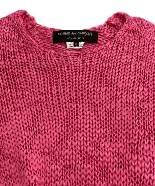 COMME des GARCONS HOMME PLUS（コムデギャルソンオムプリュス）COMME des GARCONS HOMME PLUS (コムデギャルソンオムプリュス) Slub Knit Sweater ピンク サイズ:Mの古着・服飾アイテム