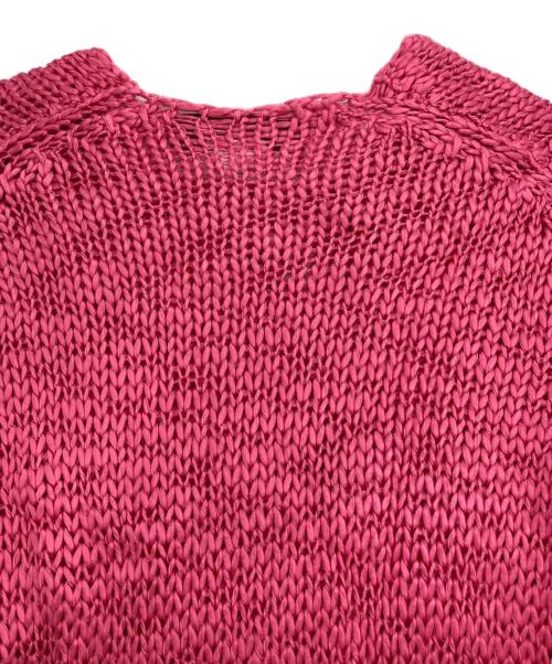 COMME des GARCONS HOMME PLUS（コムデギャルソンオムプリュス）COMME des GARCONS HOMME PLUS (コムデギャルソンオムプリュス) Slub Knit Sweater ピンク サイズ:Mの古着・服飾アイテム