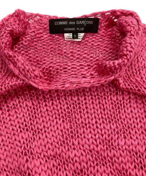 COMME des GARCONS HOMME PLUS（コムデギャルソンオムプリュス）COMME des GARCONS HOMME PLUS (コムデギャルソンオムプリュス) Slub Knit Sweater ピンク サイズ:Mの古着・服飾アイテム