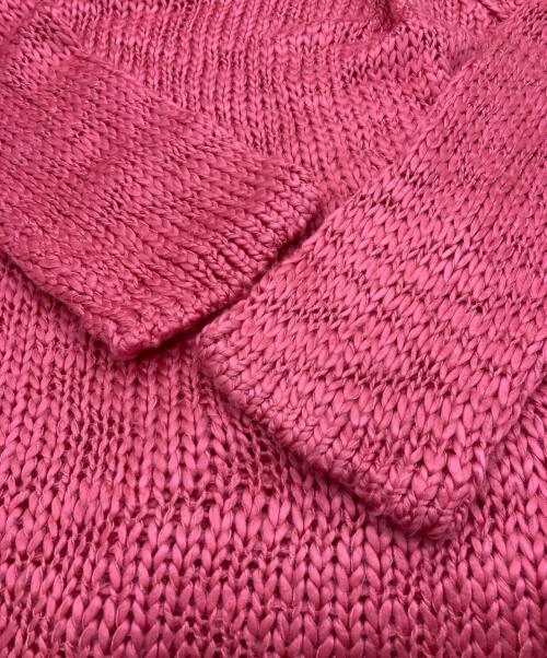 COMME des GARCONS HOMME PLUS（コムデギャルソンオムプリュス）COMME des GARCONS HOMME PLUS (コムデギャルソンオムプリュス) Slub Knit Sweater ピンク サイズ:Mの古着・服飾アイテム