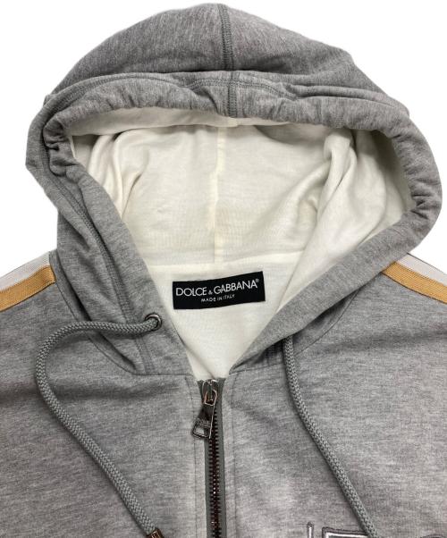 DOLCE & GABBANA（ドルチェ＆ガッバーナ）DOLCE & GABBANA (ドルチェ＆ガッバーナ) サイドライン スウェットジップパーカー グレー サイズ:SIZE 50の古着・服飾アイテム