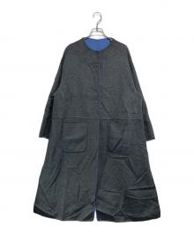 SIMPLICITE（シンプリシテ）の古着「S120ブレンドリバーシブルコート」｜グレー×ブルー