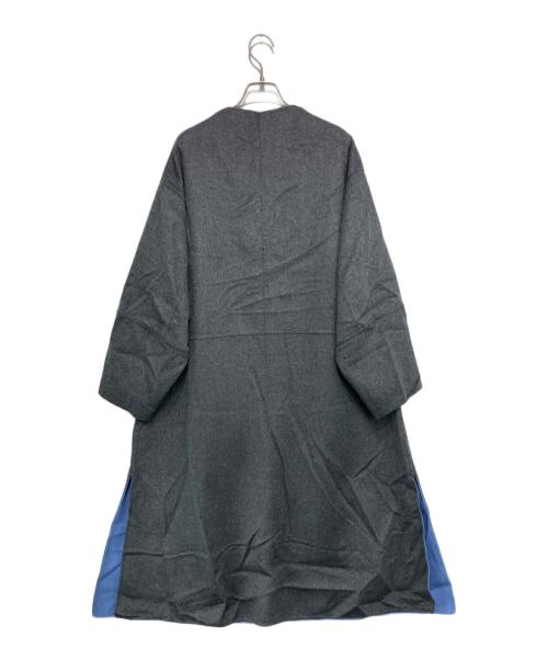 SIMPLICITE（シンプリシテ）SIMPLICITE (シンプリシテ) S120ブレンドリバーシブルコート グレー×ブルー サイズ:Mの古着・服飾アイテム