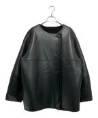 JOURNAL STANDARD relumeジャーナルスタンダード レリューム）の古着「リバーシブルフェイクレザーコート」｜ブラック