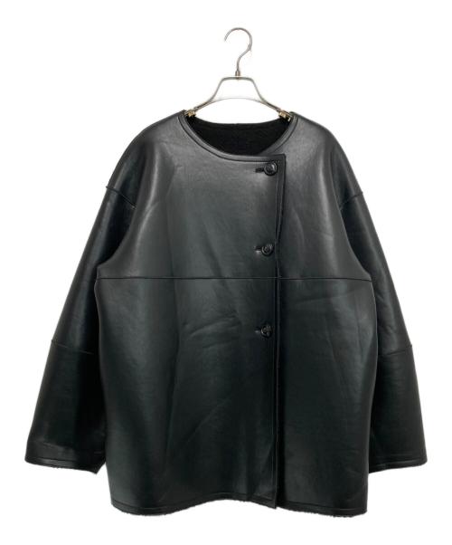 JOURNAL STANDARD relume（ジャーナルスタンダード レリューム）JOURNAL STANDARD relume (ジャーナルスタンダード レリューム) リバーシブルフェイクレザーコート ブラック サイズ:FREEの古着・服飾アイテム