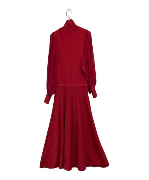 PAMEO POSE（パメオポーズ）PAMEO POSE (パメオポーズ) Mandarin Knit Dress レッド サイズ:Fの古着・服飾アイテム