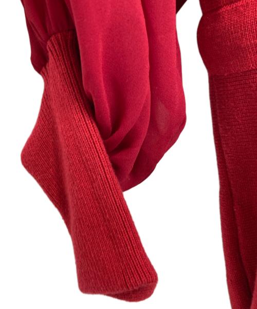 PAMEO POSE（パメオポーズ）PAMEO POSE (パメオポーズ) Mandarin Knit Dress レッド サイズ:Fの古着・服飾アイテム