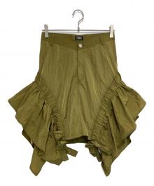 PAMEO POSE（パメオポーズ）の古着「V Belt Skirt」｜カーキ