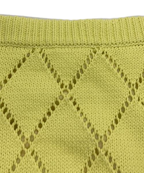 BORDERS at BALCONY（ボーダーズアットバルコニー）BORDERS at BALCONY (ボーダーズアットバルコニー) SPRING CHUNKY KNIT SKIRT イエロー サイズ:36の古着・服飾アイテム