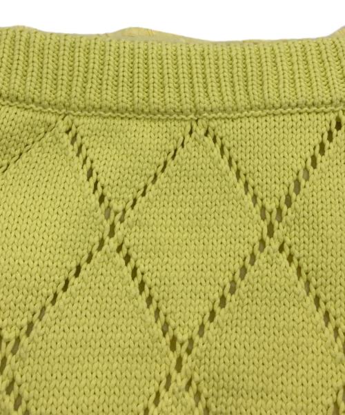 BORDERS at BALCONY（ボーダーズアットバルコニー）BORDERS at BALCONY (ボーダーズアットバルコニー) SPRING CHUNKY KNIT SKIRT イエロー サイズ:36の古着・服飾アイテム