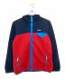 Patagonia（パタゴニア）の古着「Men's Lightweight Synchilla Snap-T Hoody」｜ネイビー×レッド