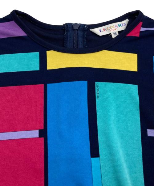 LEONARD SPORT（レオナール スポーツ）LEONARD SPORT (レオナール スポーツ) 総柄七分ブラウス マルチカラー サイズ:38の古着・服飾アイテム