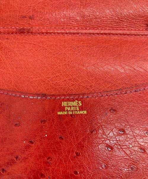 HERMES（エルメス）HERMES (エルメス) オーストリッチ アジェンダ手帳カバー レッドの古着・服飾アイテム