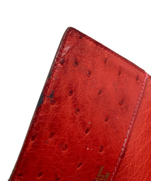 HERMES（エルメス）HERMES (エルメス) オーストリッチ アジェンダ手帳カバー レッドの古着・服飾アイテム