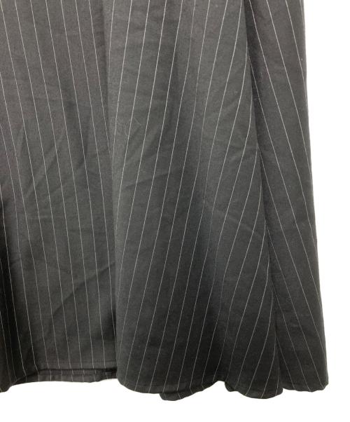 mizuiro-ind（ミズイロインド）mizuiro-ind (ミズイロインド) ウールクルーネックストライプワンピース ブラック サイズ:-の古着・服飾アイテム