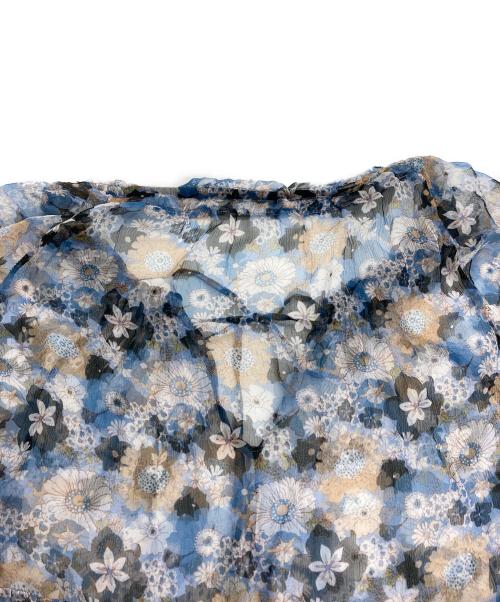 ne quittez pas（ヌキテパ）ne quittez pas (ヌキテパ) シアー花柄ワンピース ブルー サイズ:-の古着・服飾アイテム