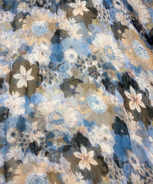ne quittez pas（ヌキテパ）ne quittez pas (ヌキテパ) シアー花柄ワンピース ブルー サイズ:-の古着・服飾アイテム