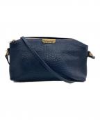 BURBERRYバーバリー）の古着「型押しレザーショルダーバッグ」｜ネイビー