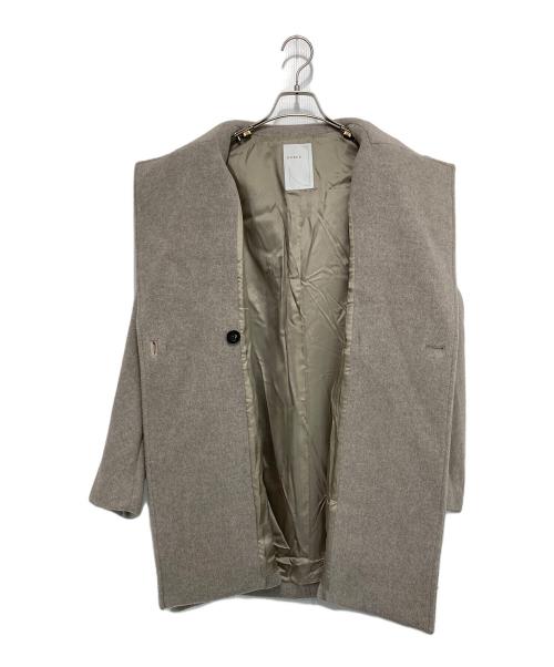 Noble（ノーブル）Noble (ノーブル) MTRビッグカラーコート ベージュ サイズ:36の古着・服飾アイテム