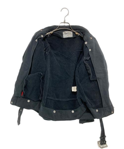 hysterics（ヒステリックス）hysterics (ヒステリックス) HEAVYコットン ダブルライダースジャケット ブラック サイズ:FREEの古着・服飾アイテム