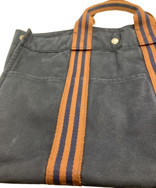 HERMES（エルメス）HERMES (エルメス) フールトゥMM トートバッグ ネイビー×ブラウンの古着・服飾アイテム