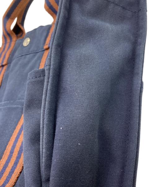 HERMES（エルメス）HERMES (エルメス) フールトゥMM トートバッグ ネイビー×ブラウンの古着・服飾アイテム
