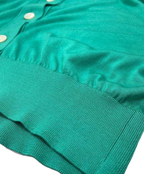SLOANE（スローン）SLOANE (スローン) 18Ｇ天竺シルク ワイドフィットＶネックカーディガン グリーン サイズ:3の古着・服飾アイテム