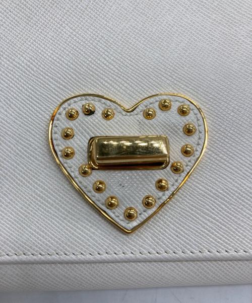 PRADA（プラダ）PRADA (プラダ) SAFFIANO HEART 長財布 BIANCO (ホワイト)の古着・服飾アイテム