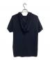 EMPORIO ARMANI (エンポリオ アルマーニ) コットン フロントロゴ半袖ニットパーカー ネイビー サイズ:Ｍ：8000円