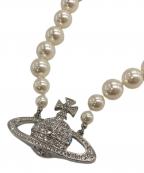 Vivienne Westwoodヴィヴィアンウエストウッド）の古着「ONE ROW PEARL BAS RELIEF」｜シルバー×アイボリー