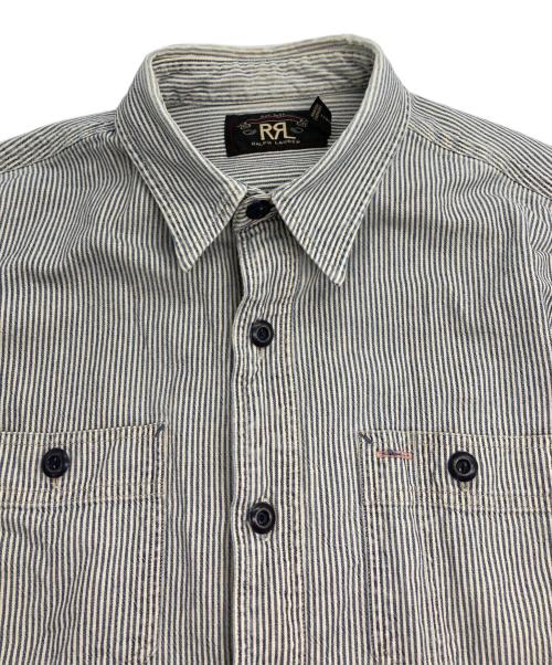 RRL（ダブルアールエル）RRL (ダブルアールエル) ストライプシャツ インディゴ×ホワイト サイズ:170/92Aの古着・服飾アイテム