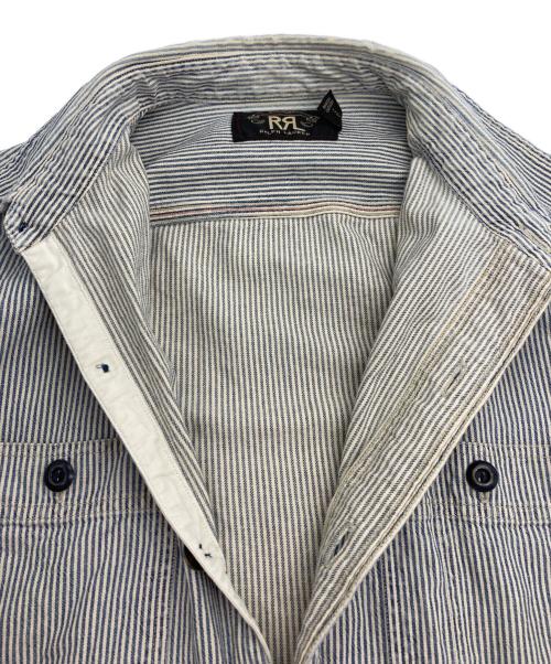 RRL（ダブルアールエル）RRL (ダブルアールエル) ストライプシャツ インディゴ×ホワイト サイズ:170/92Aの古着・服飾アイテム