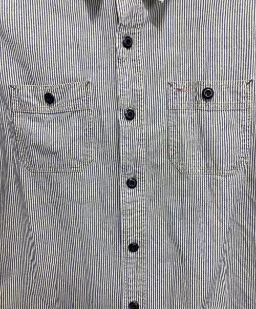RRL（ダブルアールエル）RRL (ダブルアールエル) ストライプシャツ インディゴ×ホワイト サイズ:170/92Aの古着・服飾アイテム